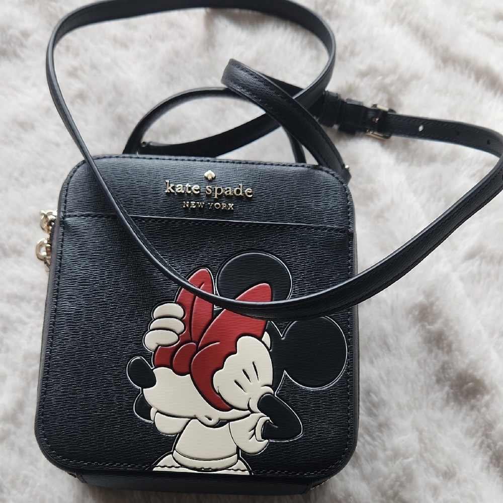 Kate Spade Black and Red Crossbody Bag with Iconic Design
